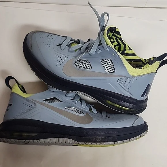 Nike Max Dominate Basketball XD Blue Gray & Lime Green Athletic Shoes Sz 9.5 - Picture 9 of 10